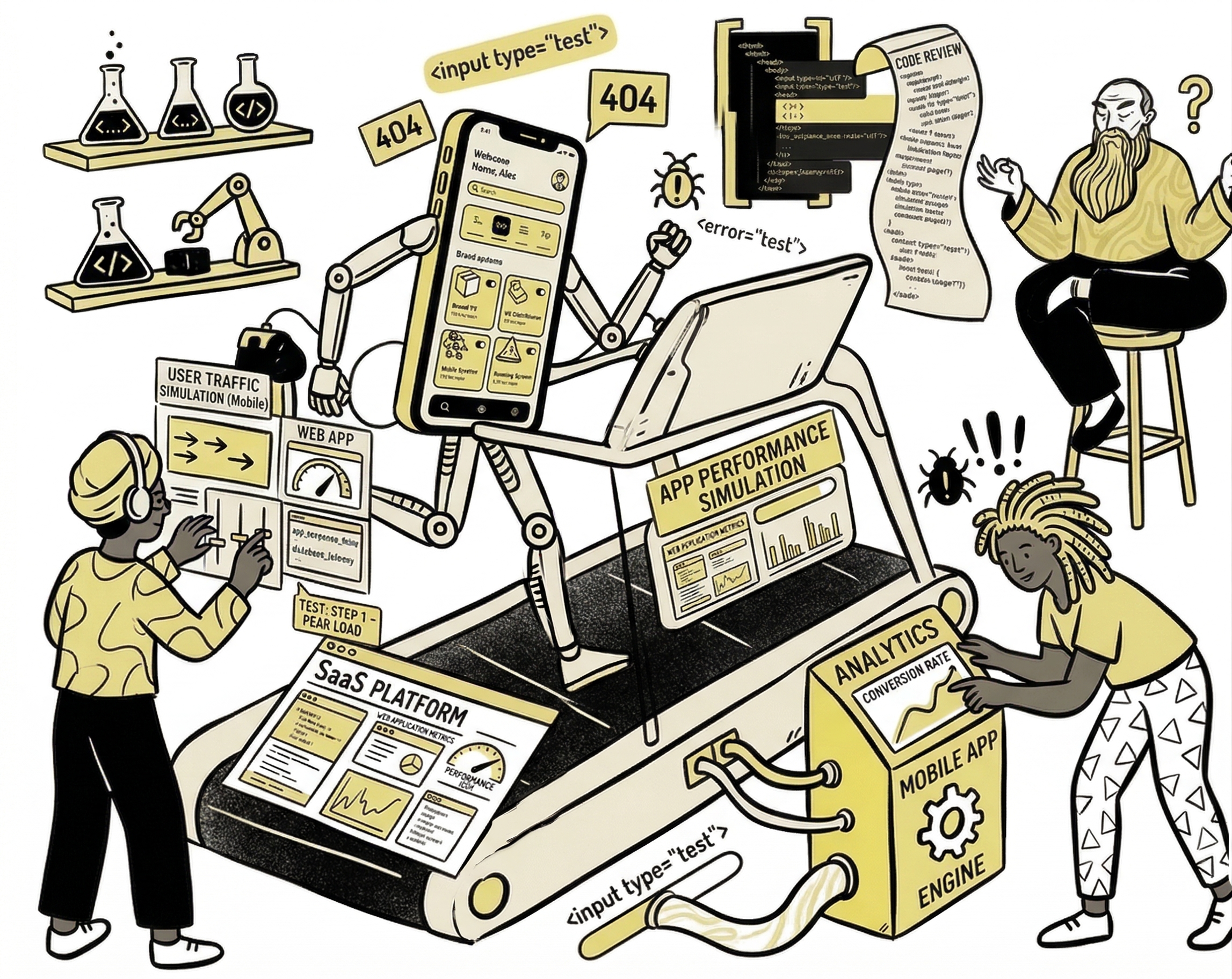 AI testing simulation